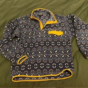 Patagonia synchilla men’s medium navy white yellow